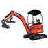 AGT 1 Ton Mini Excavator w/ R740D 23.5HP Engine, 67" Dig Depth, Pilot Control | QK20R
