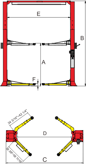 AMGO OH-10 Clear Floor Two Post Lift