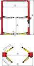 AMGO OH-10 Clear Floor Two Post Lift