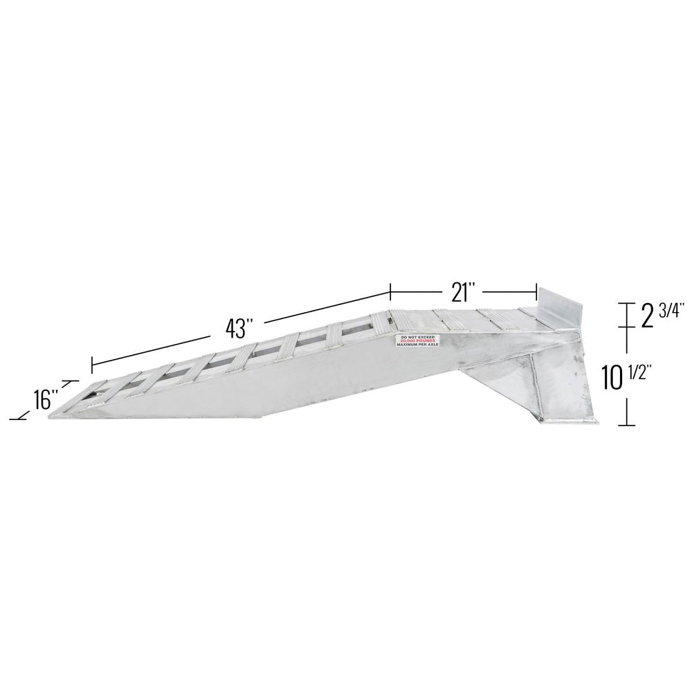 HD Ramps Aluminum Semi-Truck Service Ramps - 20,000 lb. per Axle