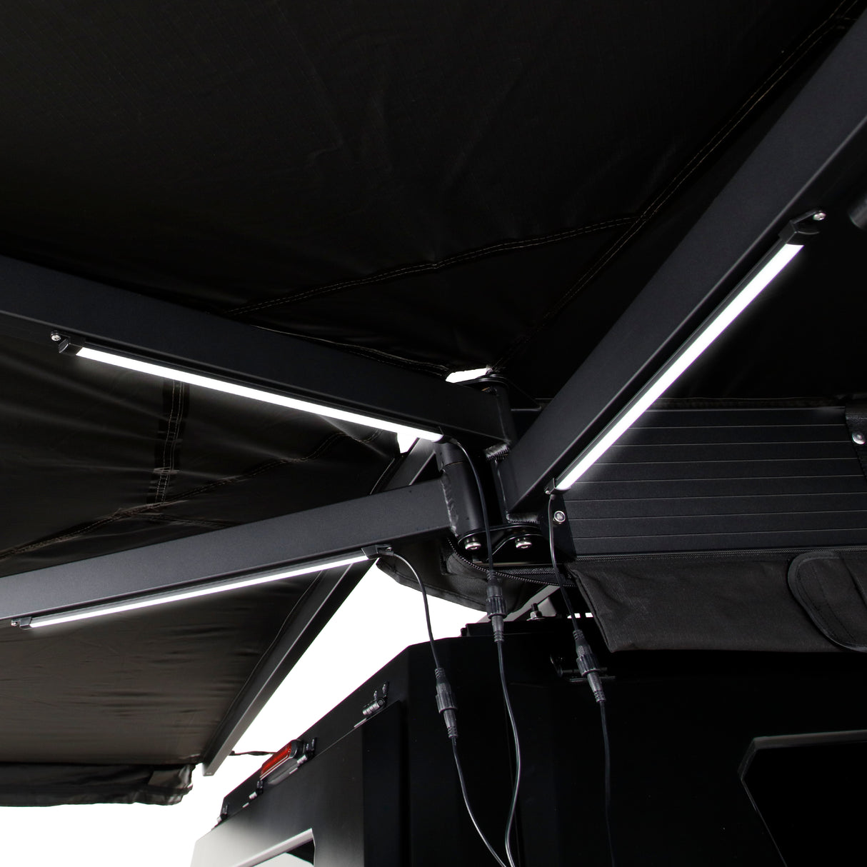 OVS XD Nomadic 270 - Awning W/Lights & Black Out, Black Body, Black Trim & Black Travel Cover