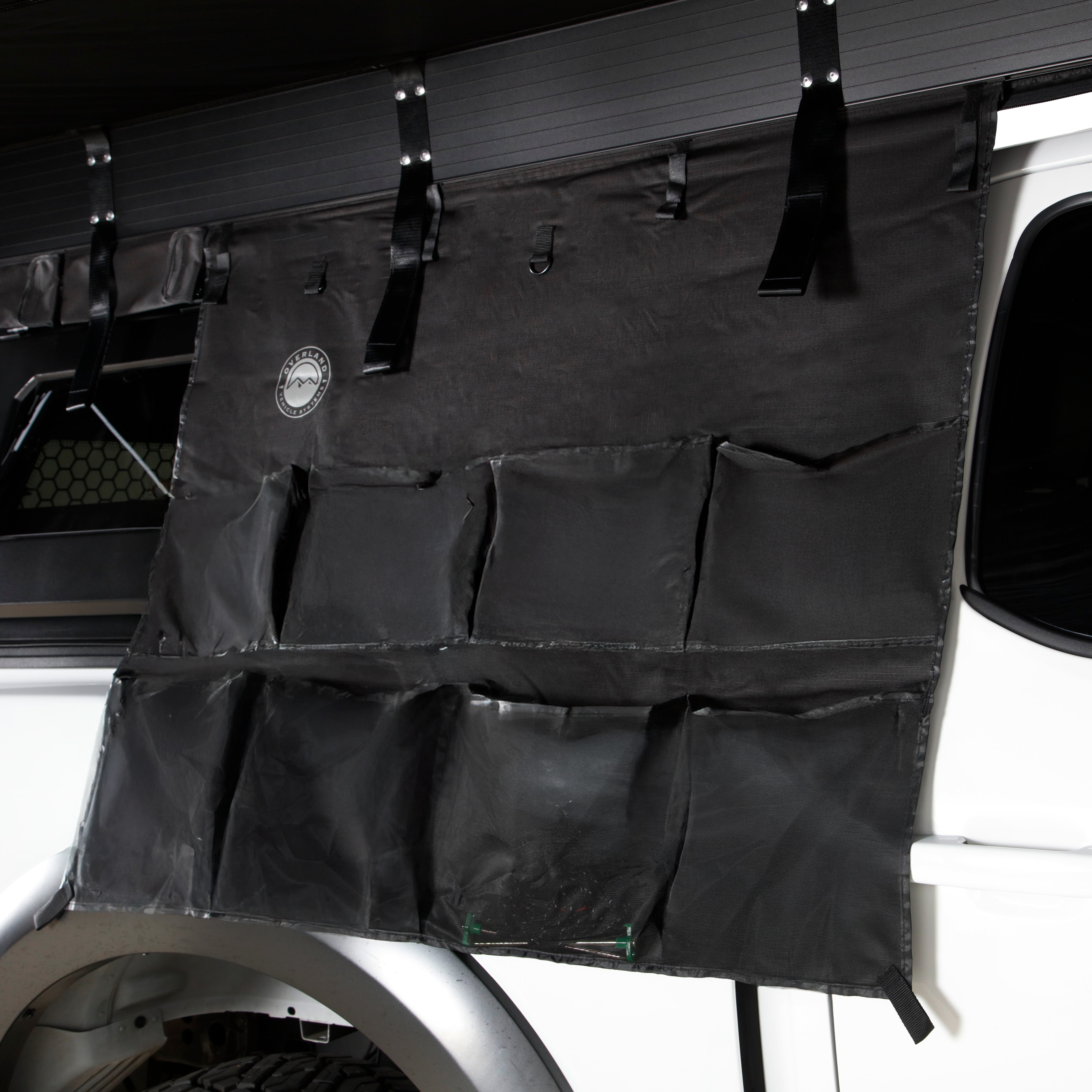 OVS XD Nomadic 270 - Awning W/Lights & Black Out , Driver Side, Black Body, Black Trim & Black Travel Cover - No Brackets, No Hardware