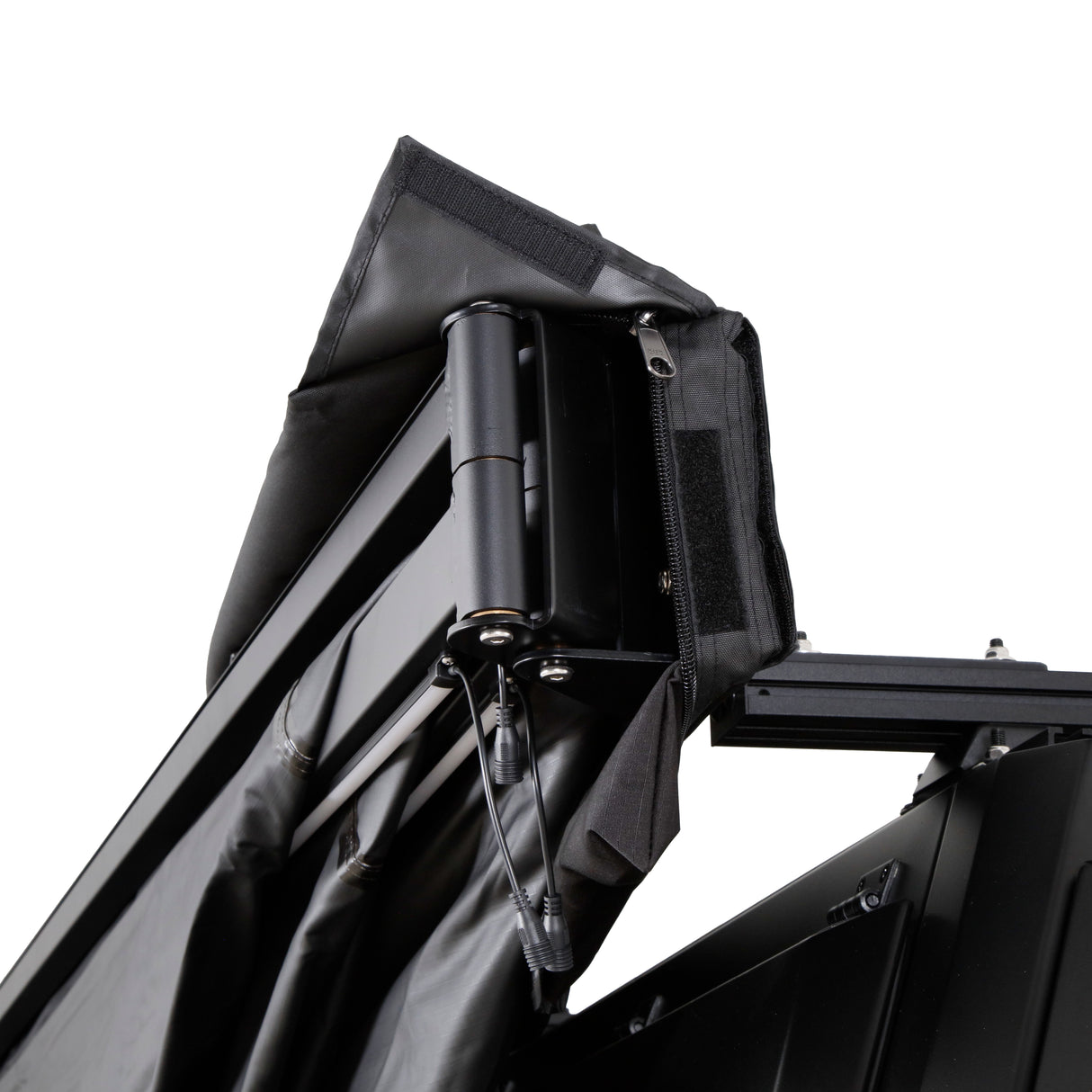 OVS XD Nomadic 270 - Awning W/Lights & Black Out , Driver Side, Black Body, Black Trim & Black Travel Cover - No Brackets, No Hardware