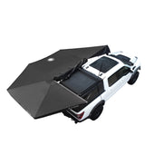 OVS XD Nomadic 270 - Awning W/Lights & Black Out , Driver Side, Black Body, Black Trim & Black Travel Cover - No Brackets, No Hardware