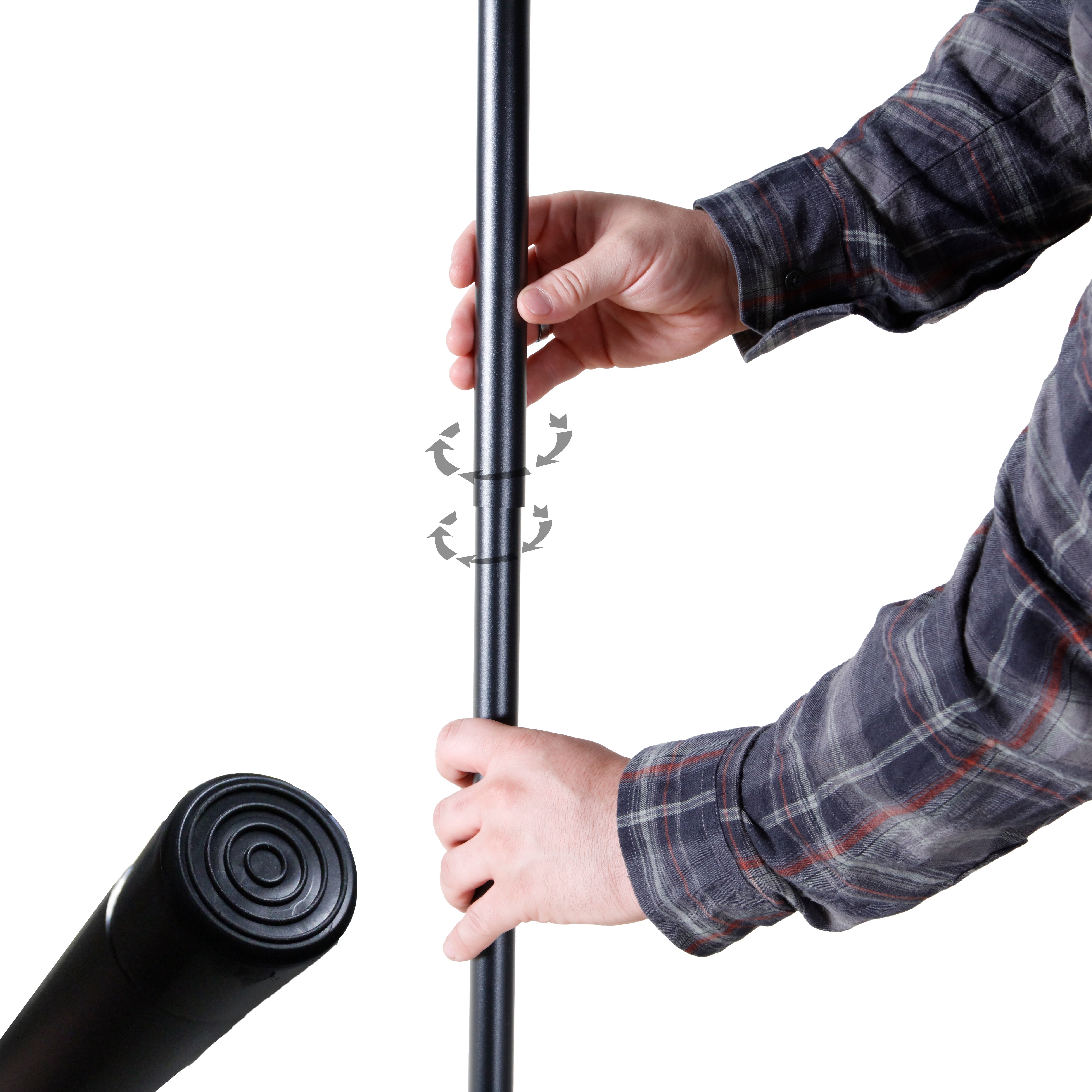 OVS XD Nomadic 270 - Awning W/Lights & Black Out , Driver Side, Black Body, Black Trim & Black Travel Cover - No Brackets, No Hardware