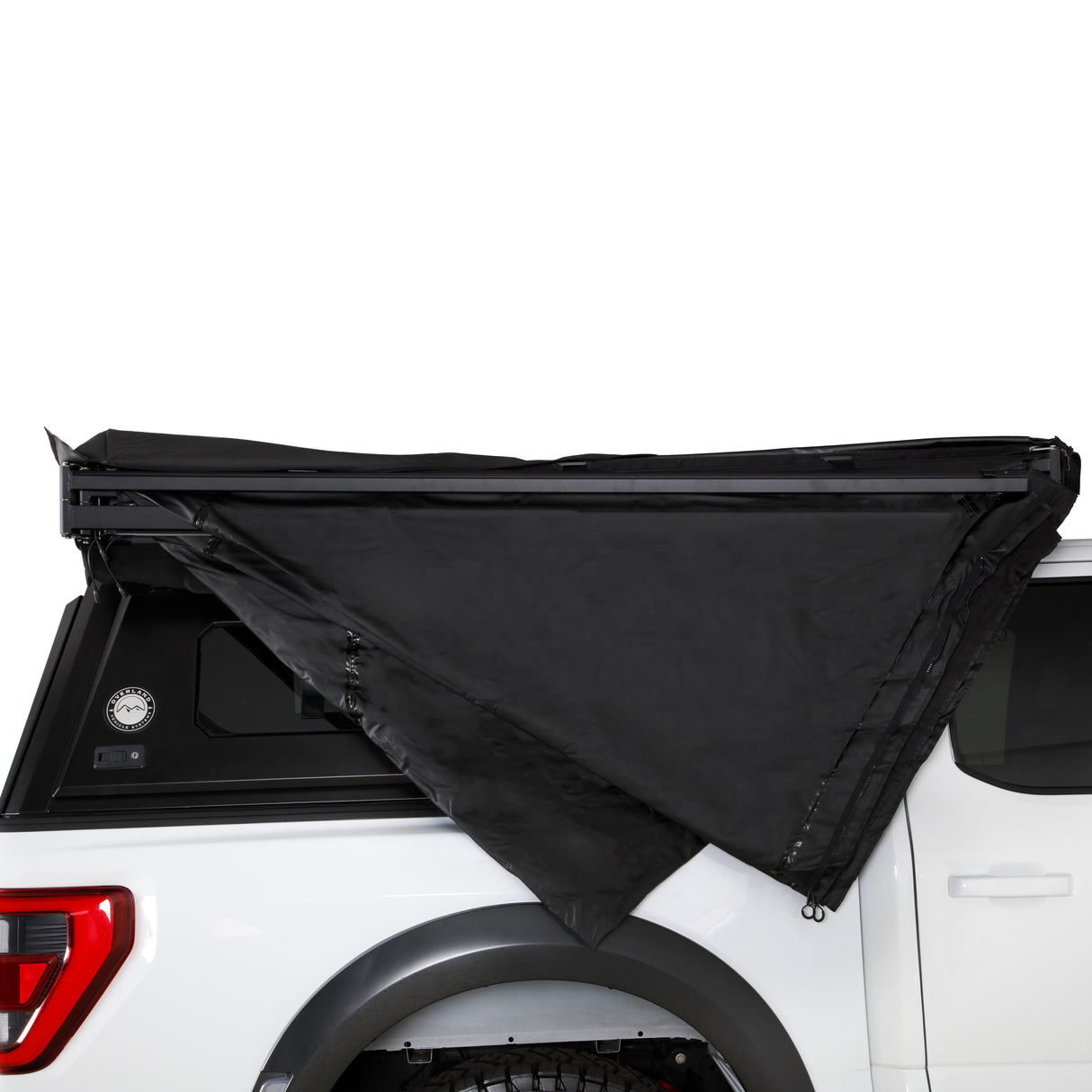 OVS XD Nomadic 270 - Awning W/Lights & Black Out , Passenger Side, Black Body, Black Trim & Black Travel Cover - No Brackets, No Hardware