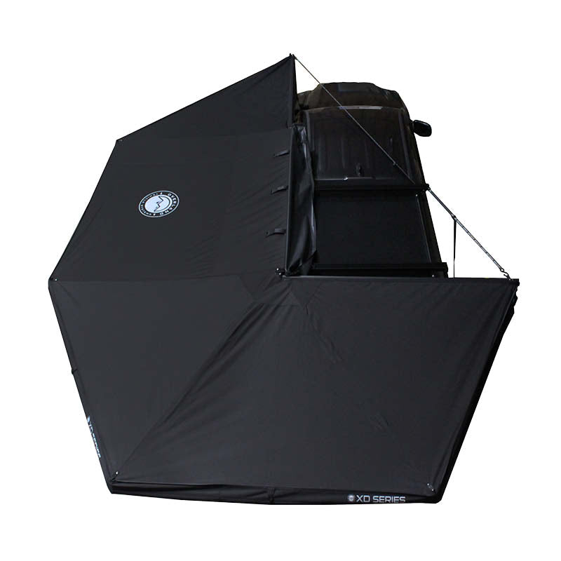 OVS XD Nomadic 270 Degree Awning & Wall Kit Combo - Lights, Black Out, Black Body , Trim, and Travel Cover