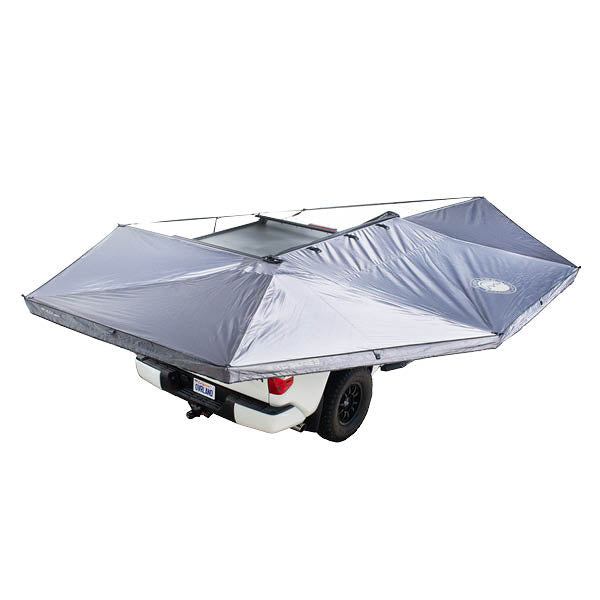 OVS XD Nomadic 270 - Awning W/Lights & Black Out , Passenger Side, Grey Hex, Black Trim & Black Travel Cover - No Brackets, No Hardware