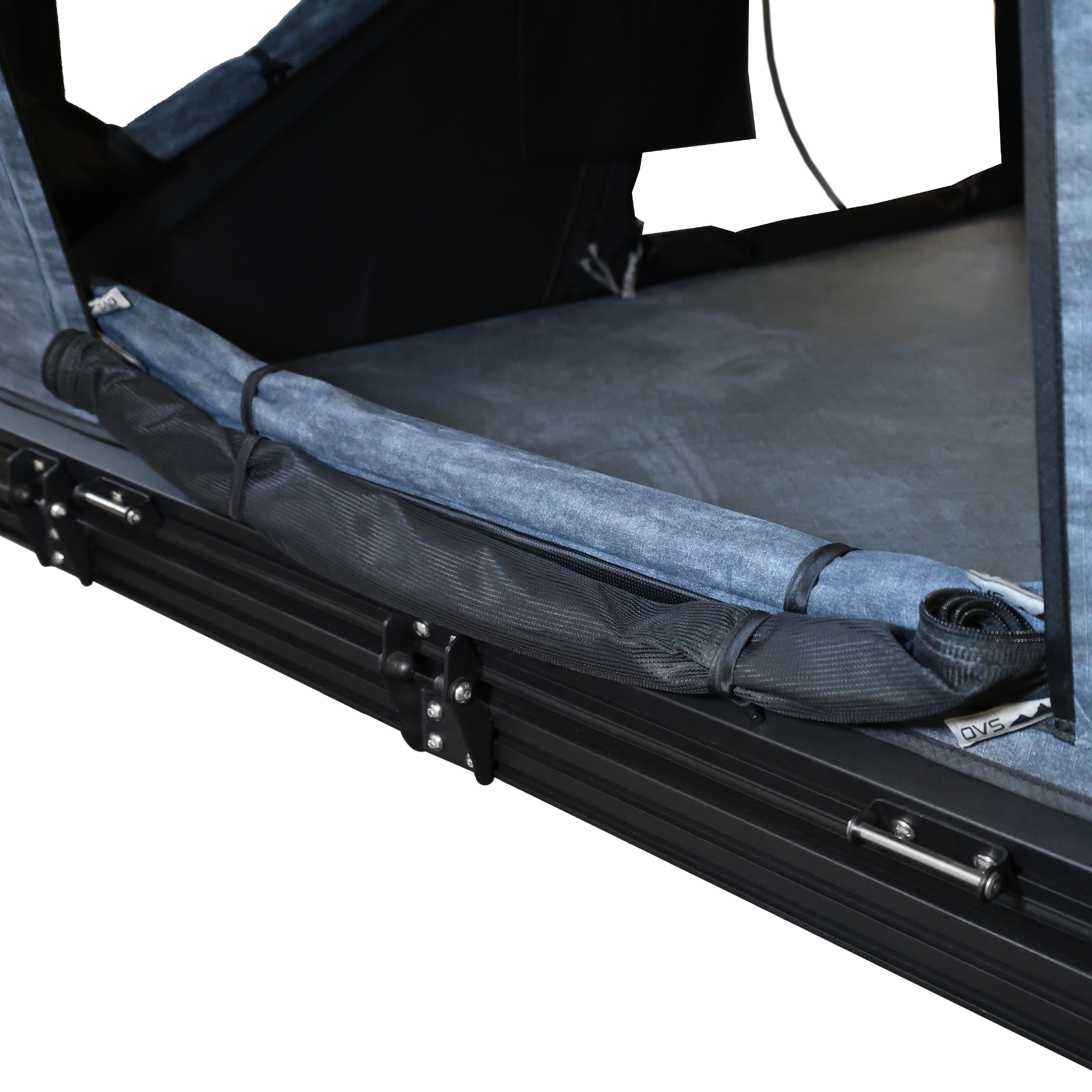 OVS XD K2 - Clamshell/Pop Up Aluminum Hard Shell Roof Top Tent - 2 Person, Blue Body & Black Rainfly