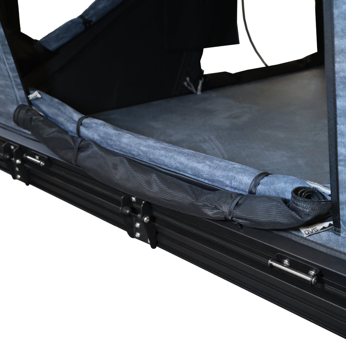 OVS XD K2 - Clamshell/Pop Up Aluminum Hard Shell Roof Top Tent - 2 Person, Blue Body & Black Rainfly