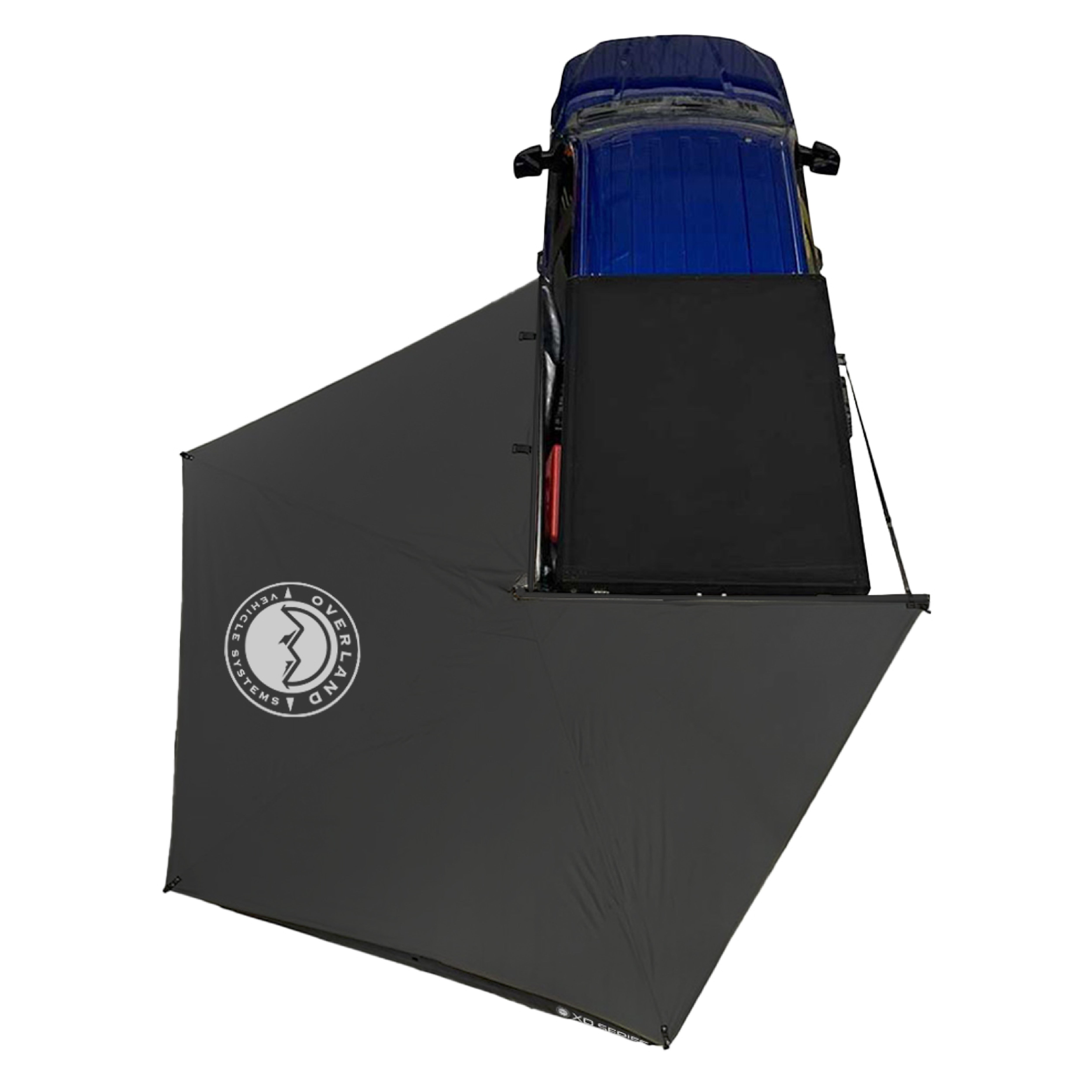 OVS XD Nomadic 270 LT - Awning w/ Lights, Driver Side, Grey Body, Green Trim & Black Travel Cover  - No Brackets, No Hardware, No Accessories