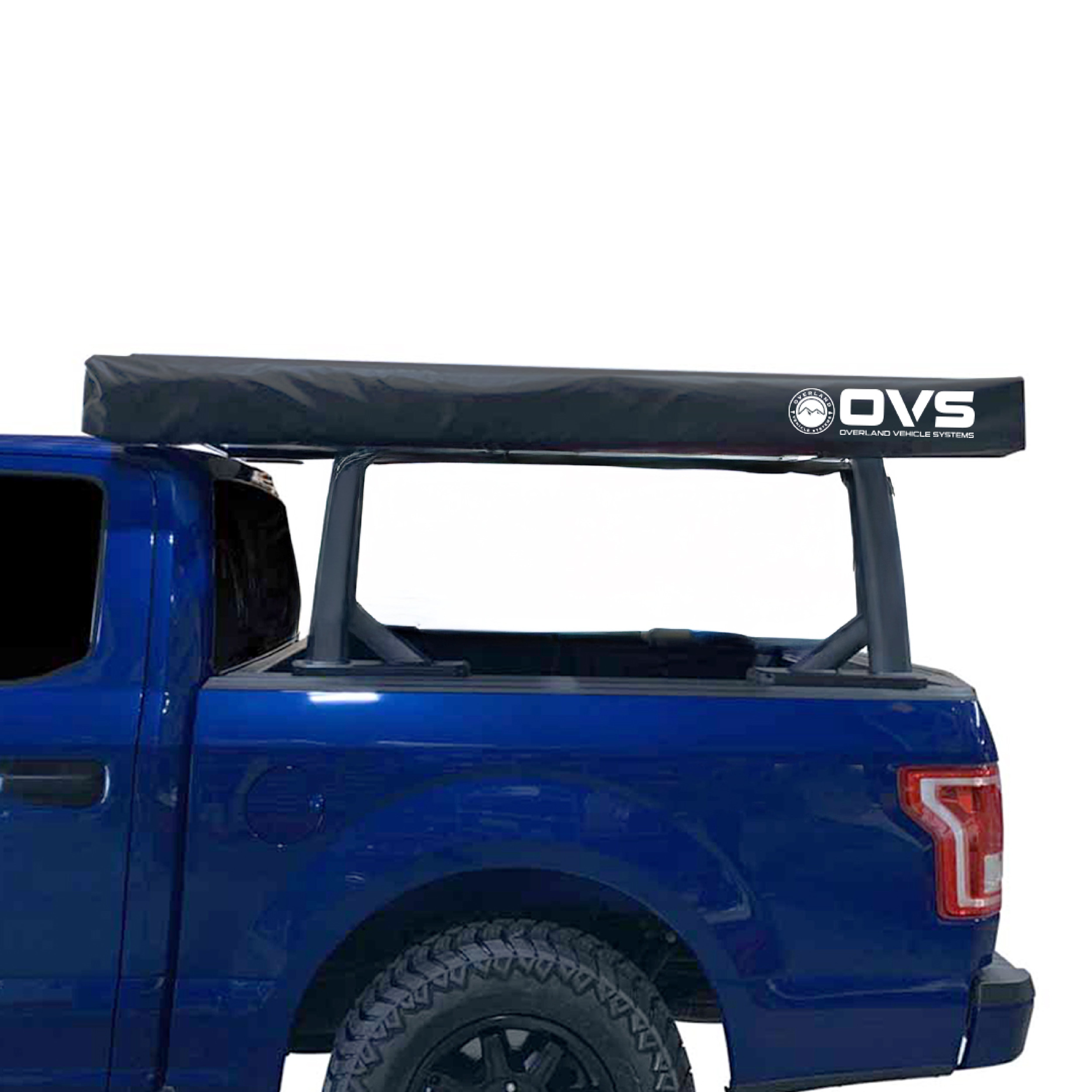 OVS XD Nomadic 270 LT - Awning w/ Lights, Driver Side, Grey Body, Green Trim & Black Travel Cover  - No Brackets, No Hardware, No Accessories