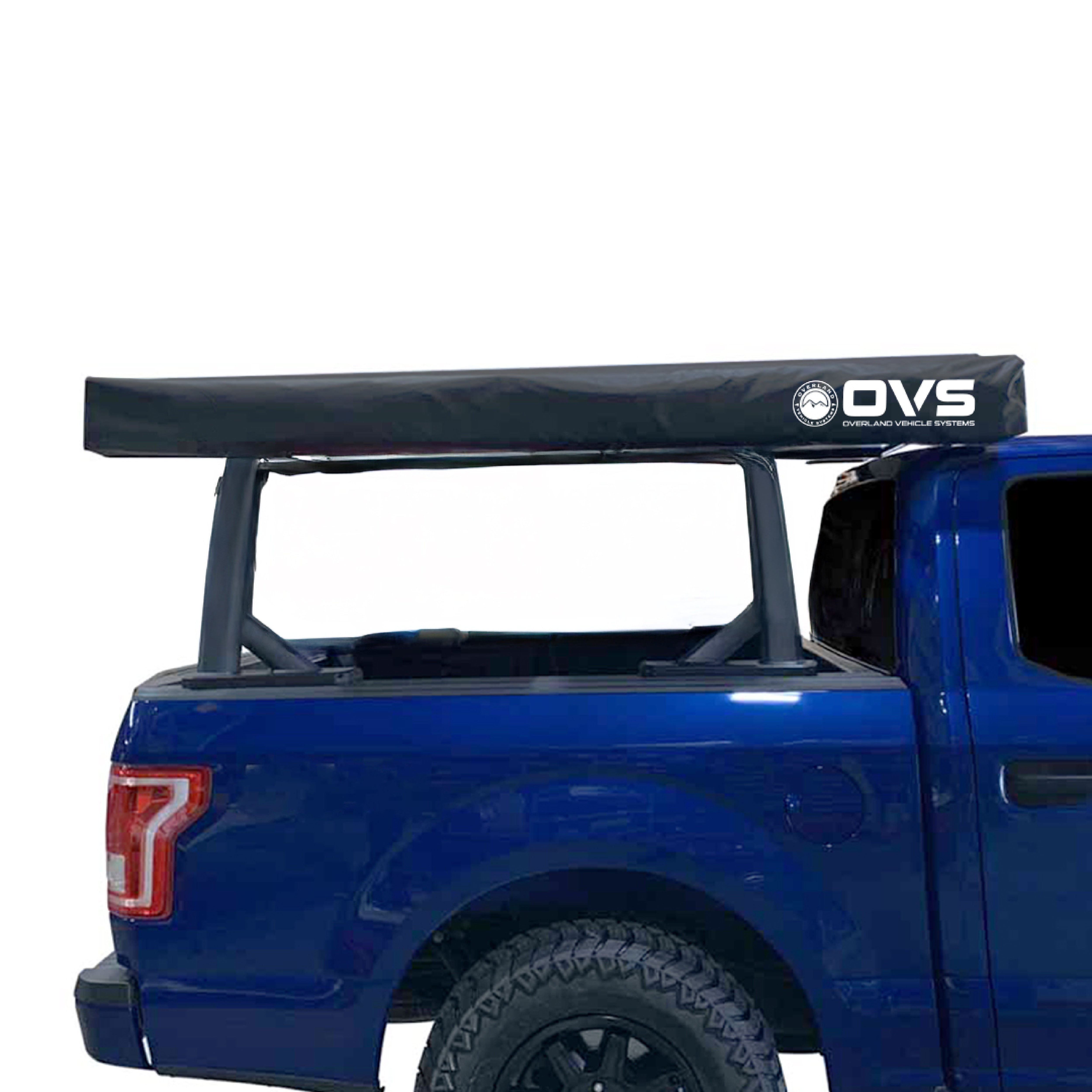 OVS XD Nomadic 270 LT - Awning w/ Lights, Passenger Side, Black Body, Black Trim W/Black Travel Bag