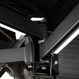 OVS XD Nomadic 270 LT - Awning w/ Lights, Passenger Side, Black Body, Black Trim W/Black Travel Bag