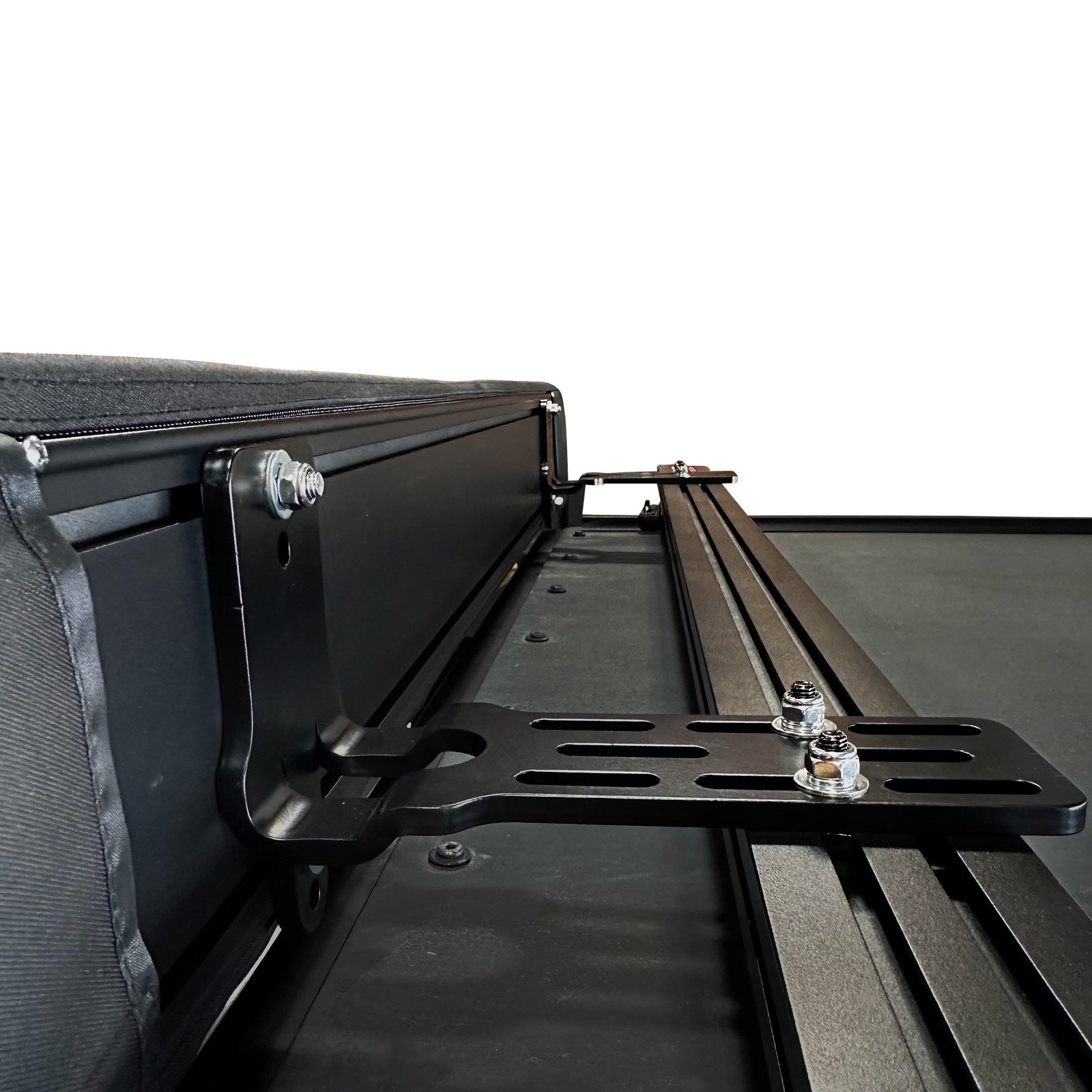 OVS XD Nomadic 315 - Rear Awning Universal, Black Body, Black Trim W/Black Travel Bag