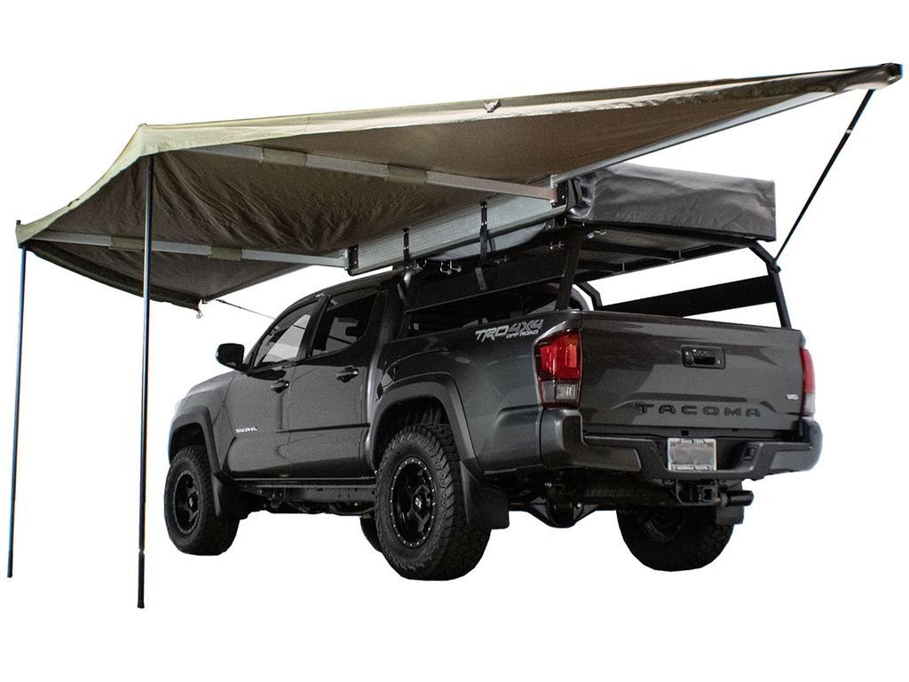 OVS HD Nomadic 180 - Awning, Universal, Grey Body, Green Trim W/Black Travel Bag