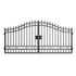 14x8 ft Steel Dual Swing Driveway Gate Basic Style#design_basic