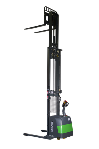 EKKO EB20CS-LI Full Powered Straddle Stacker 4400 lb Cap.