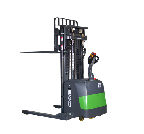 EKKO EB20CS-177LI Full Powered Straddle Stacker 4400 lb Cap., 177" Height